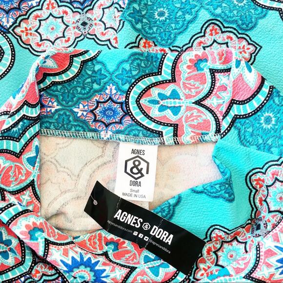 NEW Agnes & Dora mosaic print slip on midi skirt S NEW WITH TAGS - Picture 4 of 13